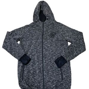 SikSilk Apex Zip Track Top Full Zip Hooded Track Jacket Men's Sz M Elastic Waist
